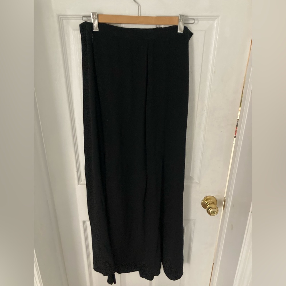 Reformation long silk skirt with slit